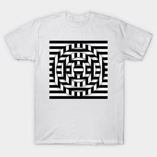 Optical Illusion II Black and White T-Shirt